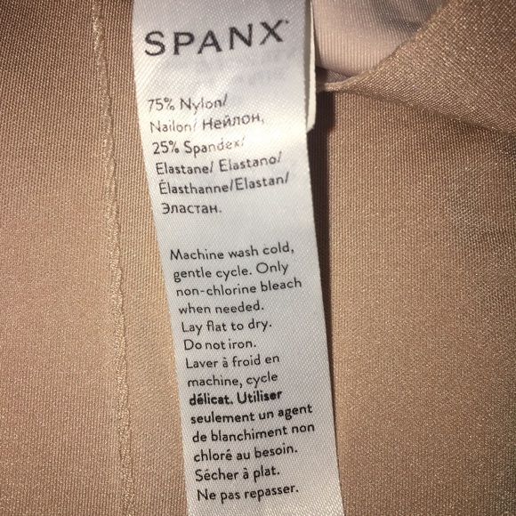 Spanx bodysuit in a tan cream color size Small Petite - Picture 11 of 12